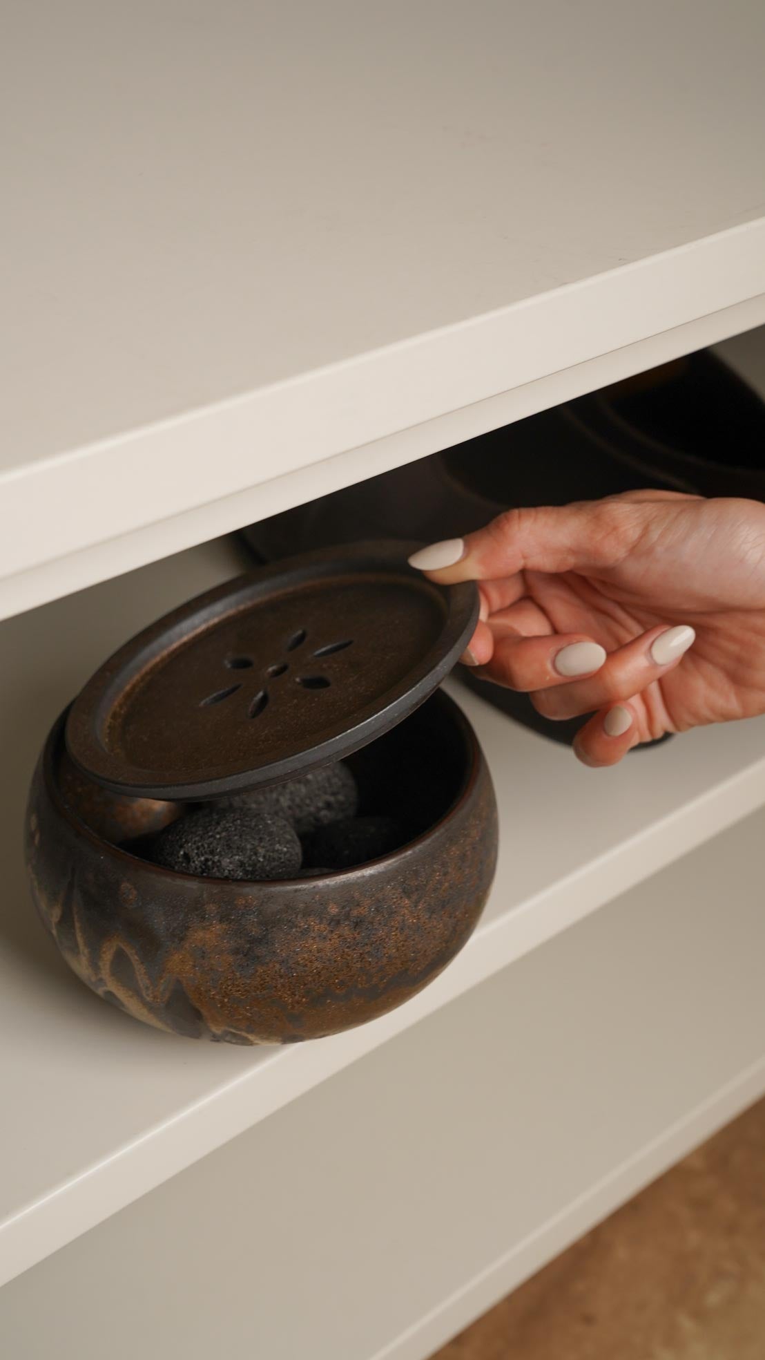 Shoe Cabinet Aroma Diffuser in collaboration with SIFR Aromatics