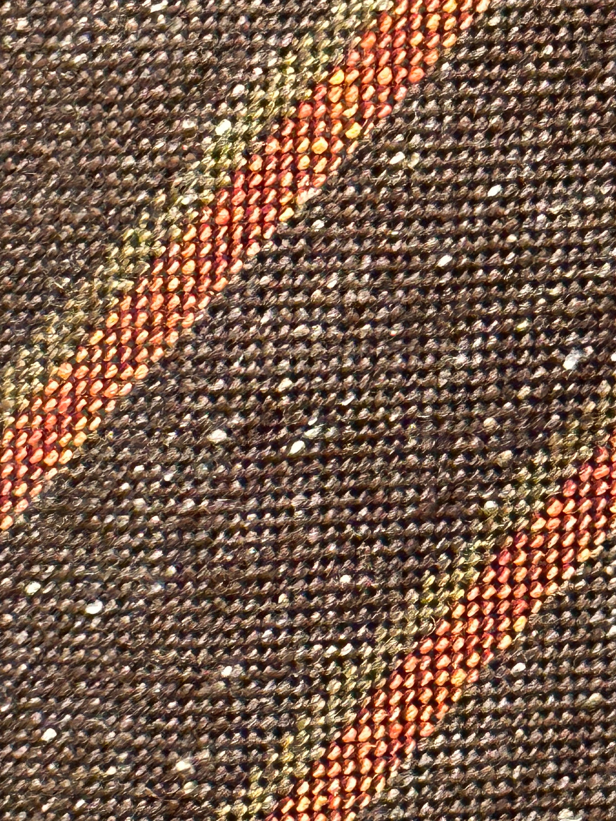 Vanda Fine Clothing - Brown-Orange Vintage Stripes Tie